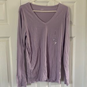 GAP Purple Long Sleeve Fitted Tee